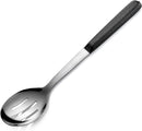 New Star Foodservice 52169 Hollow Cool Touch Coating Handle Slotted Serving Spoon, 12", Silver