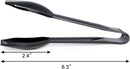New Star Foodservice 42290 Utility Tong, High Heat Plastic, Straight Edge, 6 Inch, Set of 12, Black