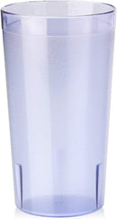 New Star Foodservice 46281 Tumbler Beverage Cup, Stackable Cups, Break-Resistant Commercial SAN Plastic, 12 oz, Blue, Set of 12