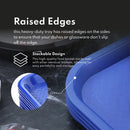 New Star Foodservice 24722 Blue Plastic Fast Food Tray, 14 by 18 Inch, Set of 12