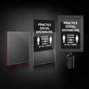 New Star Foodservice 54729 Commercial-Grade Stanchion Top Sign Frames, Black, Sign Sold Separately (Fits 2.5-Inch Post Diameter)