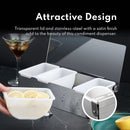 New Star Foodservice 48032 Stainless Steel Condiment Dispenser with 5 Compartments (NO ICE TRAY INCLUDED)