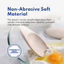 New Star Foodservice 42603 Classic Wood Kitchen Spoons Mixing Spoons, Light Yellow, Set of 3