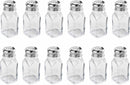 New Star Foodservice 22100 Glass Salt and Pepper Shaker with Stainless Steel Mushroom Top, Square, 2-Ounce, Set of 12