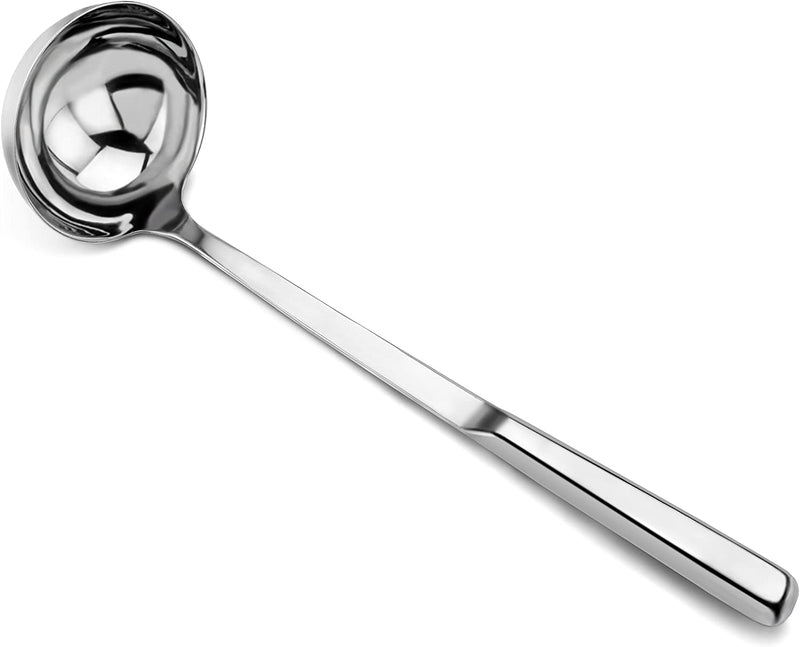 New Star Foodservice 52305 4 oz Hollow Handle Deep Soup Ladle, 13.25", Silver