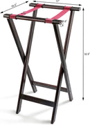 New Star 20021 Mahogany Finish Solid Birchwood Tray Stand, 31-Inch, Brown