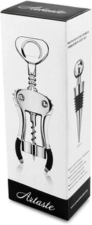 New Star Foodservice Artaste 48513 Heavy Duty Corkscrew and Wine Stopper Set