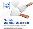 New Star Foodservice 38309 Wood Handle Slant Edge Grill Scraper, 4-Inch x 8.5-Inch