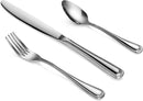 New Star Foodservice 58864 Slimline Pattern, 18/0 Stainless Steel, 36-Piece Flatware Set