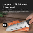 Top Cut By New Star Foodservice 1029246 Swedish Sandvik 14C28N Steel Santoku Knife, 7"