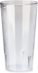 New Star Foodservice 46380 Tumbler Beverage Cup, Stackable Cups, Break-Resistant Commercial SAN Plastic, 16 oz, Clear, Set of 12