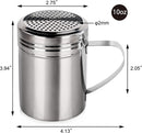 New Star Foodservice 28485 Stainless Steel Dredge Shaker with Handle, 10-Ounce, Set of 2