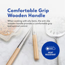 New Star Foodservice 1028737 Commercial-Grade Stainless Steel Specialty Chinese Wok Utensil Set, Spatula, Solid and Perforated Ladle, 16-Inch, 17-Inch, 17-Inch (Hand Wash Recommended)