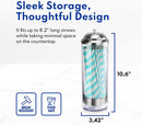 New Star Foodservice 26641 Stainless Steel Straw Dispenser, 3.5-Inch by 10.6-Inch, Clear