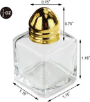 New Star Foodservice 22223 Glass Cube Mini Salt and Pepper Shaker with Gold Plated Top, 0.5-Ounce, Set of 48