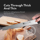 Top Cut By New Star Foodservice 1029284 Swedish 12C27 Steel Bread Knife, 10.25-Inch