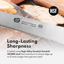 Top Cut By New Star Foodservice 1029284 Swedish 12C27 Steel Bread Knife, 10.25-Inch