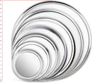 New Star Foodservice 50868 Pizza Pan / Tray, Wide Rim, Aluminum, 8 Inch, Pack of 6