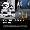 New Star Foodservice 25453 Non-Slip Tray, Plastic, Rubber Lined, Oval, 20.5 x 25.25-Inch, Black