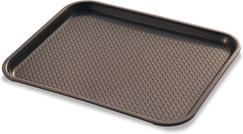 New Star Foodservice 24753 Brown Plastic Fast Food Tray, 14 by 18-Inch, Set of 12