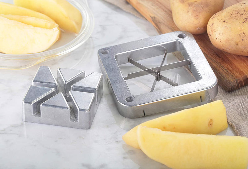French Fry / Potato Cutter with 1/4, 3/8, 1/2, 6 wedge, and 8 wedge  blades