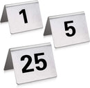New Star Foodservice 27617 Stainless Steel Tent Style Table Number Card,