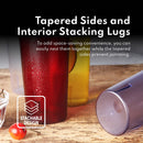 New Star Foodservice 46410 Tumbler Beverage Cup, Stackable Cups, Break-Resistant Commercial SAN Plastic, 16 oz, Red, Set of 72