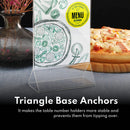 New Star Foodservice 22919 Acrylic Table Menu Card Holder, 3.5 by 5-Inch, Clear, Set of 12