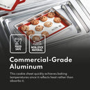 New Star Foodservice 38422 Commercial-Grade 18-Gauge Aluminum Sheet Pan/Bun Pan & Silicone Baking Mat Set, 9" L x 13" W x 1" H (Quarter Size)