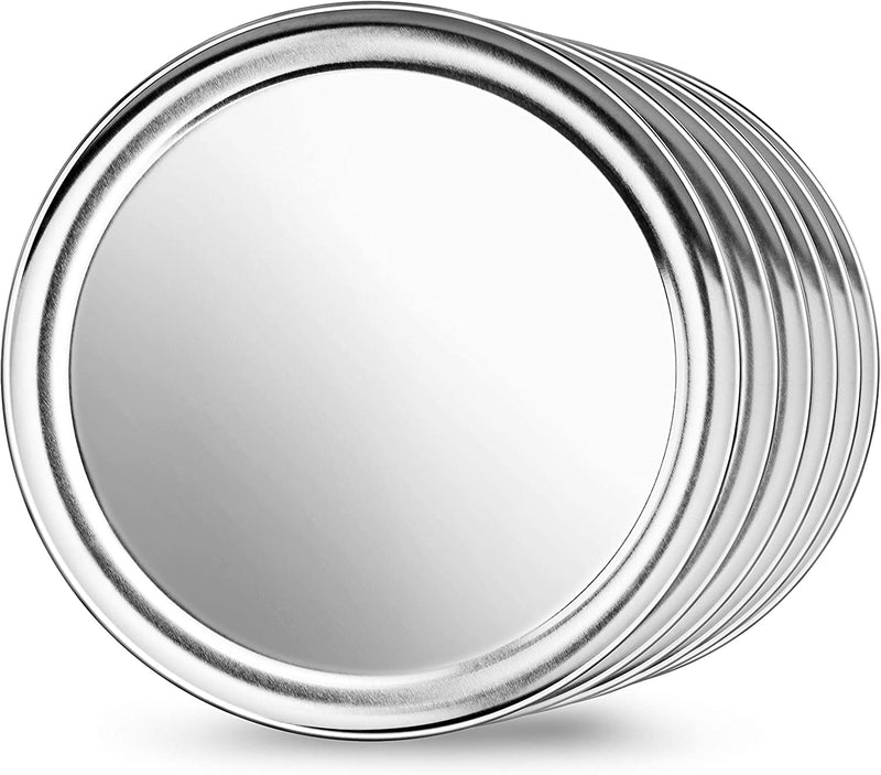 New Star Foodservice 50882 Pizza Pan / Tray, Wide Rim, Aluminum, 12 Inch, Pack of 6