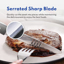 New Star Foodservice 58949 10-Inch Steak Knife, 5-Inch Rounded Serrated Blade with Plastic Handle, Jumbo, Set of 12