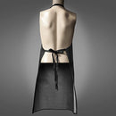 New Star Foodservice 32338 Vinyl Bib Apron with Leatherette Finish, Set of 2, Black