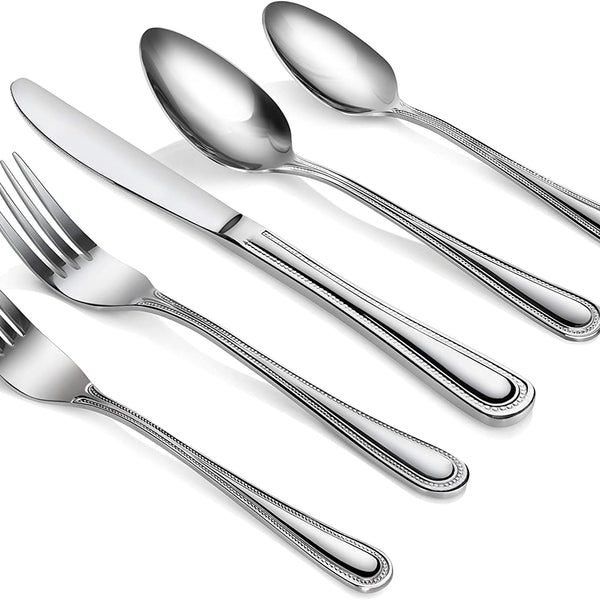 Choice 2-Piece Hollow Stainless Steel Handle Salad Serving Utensils Set
