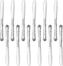 New Star Foodservice 58628 Rose Pattern, 18/0 Stainless Steel, Dinner Knife, 8.5-Inch, Set of 12