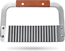 New Star Foodservice 38361 Heavy Duty Wood Handle Crinkle Cut Fruit/Vegetable Blade, 7.5-Inch, Silver (Hand Wash Only)