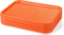 New Star Foodservice 26931 Orange Plastic Fast Food Tray, 10 by 14-Inch, Set of 12