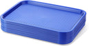 New Star Foodservice 24364 Blue Plastic Fast Food Tray, 10 by 14 Inch, Set of 12