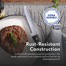 New Star Foodservice 58949 10-Inch Steak Knife, 5-Inch Rounded Serrated Blade with Plastic Handle, Jumbo, Set of 12