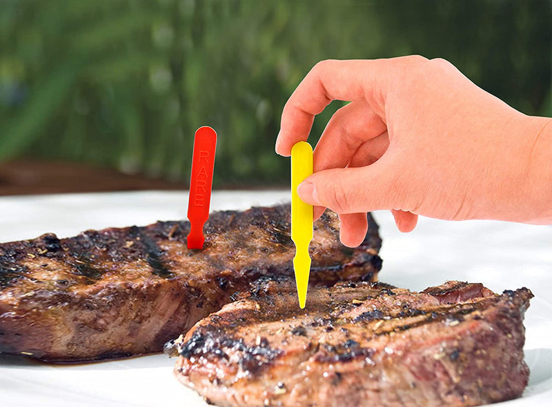 New Star Foodservice 24197 Plastic Steak Medium Rare Markers, Pink (