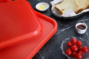 New Star Foodservice 24845 Red Plastic Fast Food Tray, 14 by 18-Inch, Set of 12
