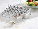 New Star Foodservice 28423 Mini Salt and Pepper Shakers, with Rack, Set of 24