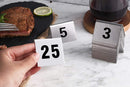 New Star Foodservice 27648 Stainless Steel Tent Style Table Number Card,