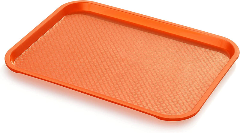 New Star Foodservice 24630 Fast Food Tray, 12 by 16-Inch, Orange, Set of 12