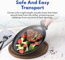 New Star Foodservice | Cast Iron Fajita Set & Skillet Handle Cover