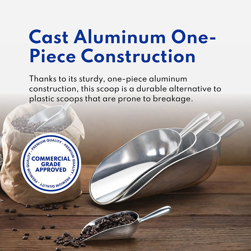 Choice 38 oz. One-Piece Aluminum Scoop