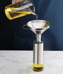 New Star Foodservice 42641 Stainless Steel Funnel with Detachable Strainer/Filter, 5", Silver