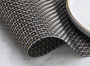 New Star Foodservice 28195 Crossweave Woven Vinyl Placemats, Set of 4, Electrum Silver