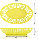 New Star Foodservice 44188 Fast Food Baskets, 9.25 x 6 inch Oval, Set of 12, Yellow