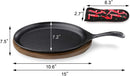 New Star Foodservice | Cast Iron Fajita Set & Skillet Handle Cover