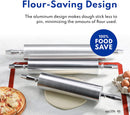 New Star Foodservice 37517 Extra Heavy Duty Restaurant Aluminum Rolling Pin, 15", Silver